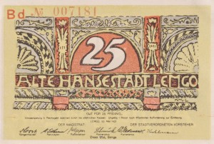 Lemgo 50 Pf G-789.1b 25.5.1921 AU/UNC Serien: Bd