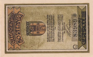 Gernrode 50 Pf G-423.3 9.5.1921 aUNC  