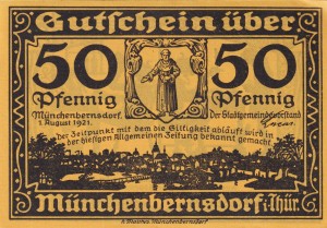 Munchenbernsdorf 50 Pf G-911.2 1.8.1921 XF