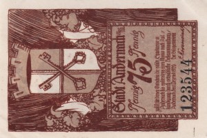 Andernach 75 Pf G-32.2 1.12.1920 XF