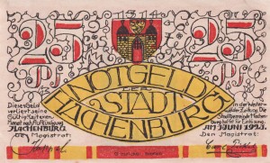 Hachenburg 25 Pf G-498.1 1.6.1921 XF 1. Alter Markt