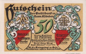 Hann. Munden 50 Pf G-577.1a 1.7.1921-31.3.1922 aUNC