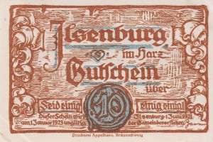 Ilsenburg 10 Pf G-644 1.6.1921-1.1.1923 XF