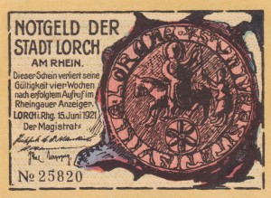 Lorch 25 Pf G-815 15.6.1921 aUNC