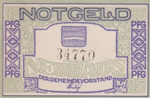 Neuhaus 25 Pf G-948.2 1.3.1921 aUNC