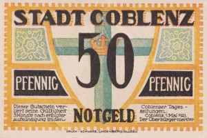 Coblenz 50 Pf G-233.1a 1.5.1921 a UNC