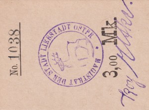 Liebstadt (Miłakowo) 3 Mk G-L41 aUNC
