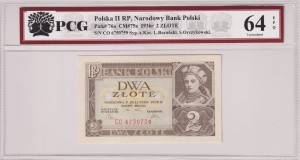 Polska II RP Narodowy Bank Polski 2 Złote CM 75a Pick 76a 1936 PCG 64