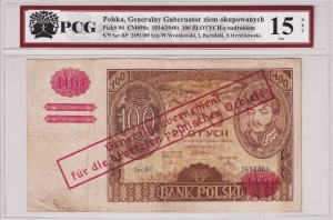 Polska 100 Złotych CM 90a P 90 1934 (1940) PCG 15