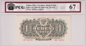 Polska PRL 1 Złoty CM-105b P-CS5 1944 (1979) PCG 67