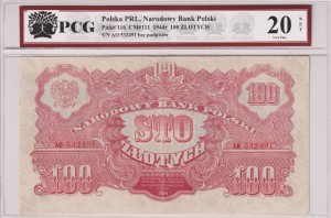 Polska PRL 100 Złotych CM-111 P-116 1944 PCG 20