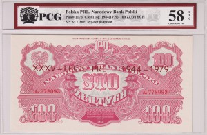 Polska PRL 100 Złotych CM-118g P-117b 1944 (1979) PCG 58