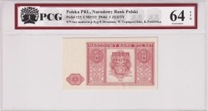 Polska 1 Złoty CM-123 P-123 1946 PCG 64