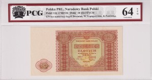 Polska PRL 10 Złotych CM-126 P-126 1946 PCG 64