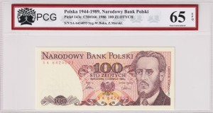 Polska PRL 100 Złotych CM-166 P-143e 1986 PCG 65