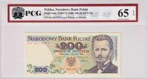 Polska PRL 200 Złotych CM-172 P-144c 1988 PCG 65