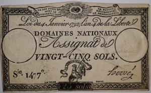 France 25 Sols P-A55 1792 Stan III