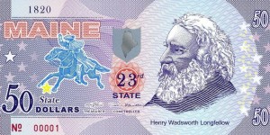USA State of MAINE $50 Polimer UNC